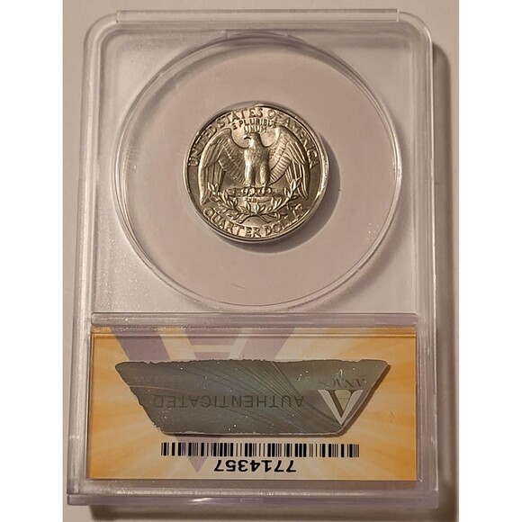 1997 D Washington Quarter Double Clip Error AU58 ANACS - Picture 2 of 4